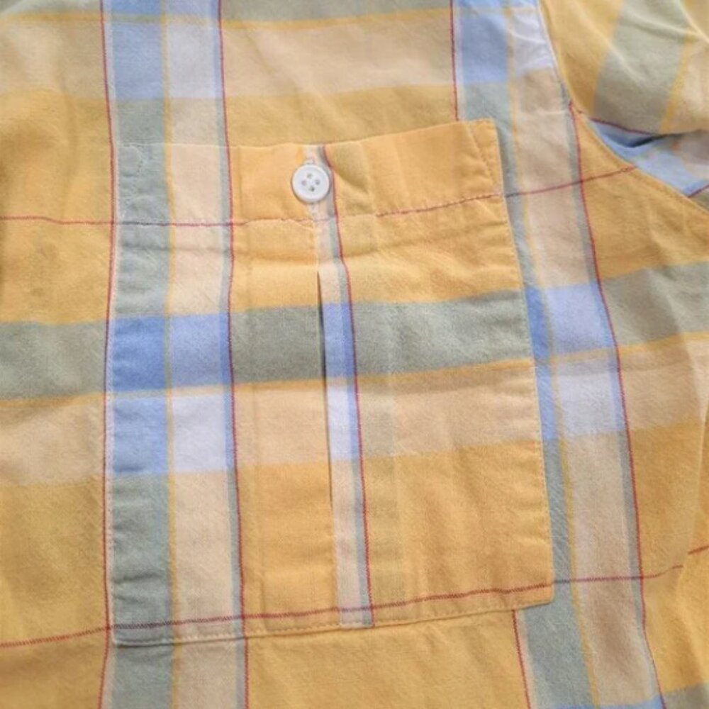 Vtg 90s plaid 100% cotton blouse - Gloria Vanderbilt brand - Picture 6 of 8